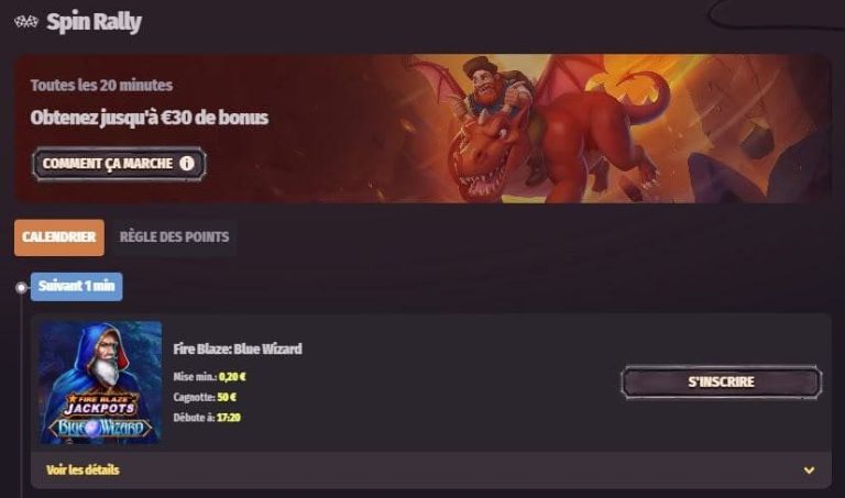 Dragonia Casino tournois